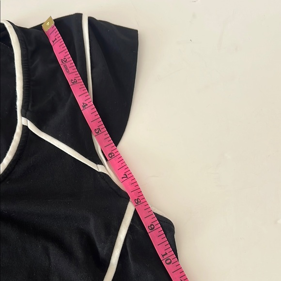 Express Y2K Black Blouse with White Accents Trim Size L - Picture 5 of 9